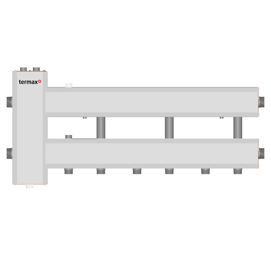 Ansamblu distribuitor + Butelie de egalizare 1 1/4" - 1", 3+1 cai, iesiri jos, Termax KSH32D125.200