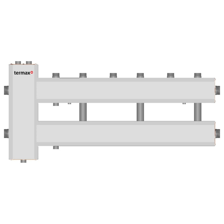 Ansamblu distribuitor + Butelie de egalizare 1 1/4" - 1", 3+1 cai, iesiri sus, Termax KSH32G125.200