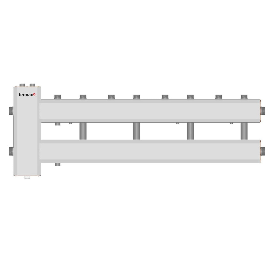 Ansamblu distribuitor + Butelie de egalizare 1 1/4" - 1", 4+1 cai, iesiri sus, Termax KSH42G125.200
