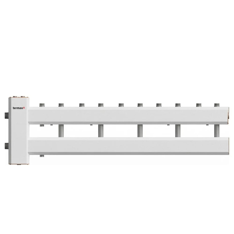 Ansamblu distribuitor + Butelie de egalizare 1 1/4" - 1", 5+1 cai, iesiri sus, Termax KSH52G125.200
