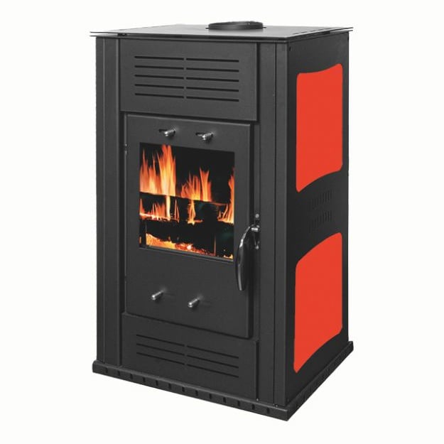 Soba pe lemn Termax Ambra, 9.47 kW, randament 84.32%, 60 m², Rosu