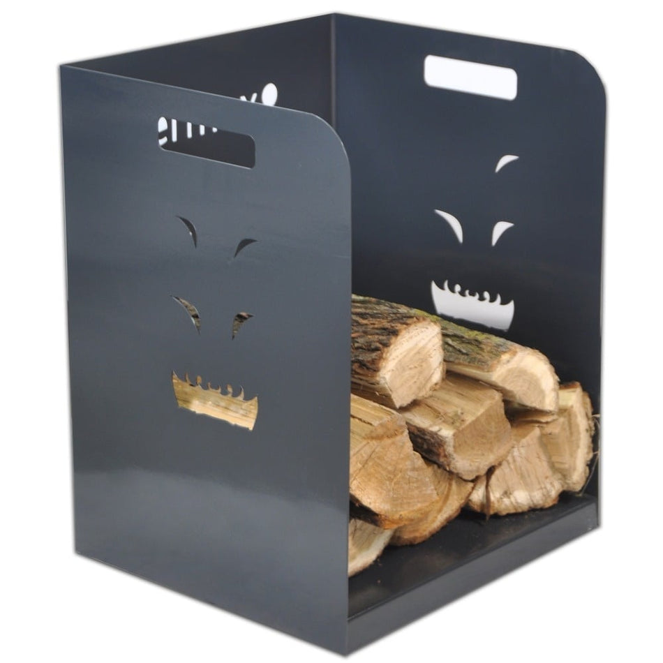 Suport lemne foc metalic Termax M cu design vertical si robust, 50 x 40 x 36 cm
