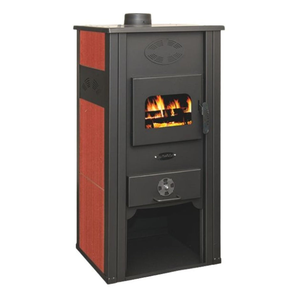 Termosemineu pe lemn Termax Thermis, 24.43 kW, randament 85.10%, 155 m², Rosu