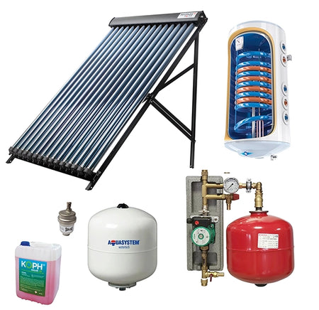 Pachetul colector solar cu 15 tuburi vidate